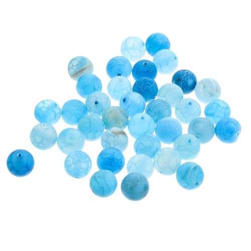 FONDOTIN Frostige Perlen Blau Schmuckperlen zum Auffädeln für DIY Armbänder Halsketten Handgefertigte Bastelperlen für Herren und Damen Schmuckgestaltung FONDOTIN Frostige Perlen Blau Schmuckperlen zum Auffädeln für DIY Armbänder Halsketten Handgefertigte Bastelperlen für Herren und Damen Schmuckgestaltung von FONDOTIN