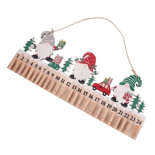 FONDOTIN Girlande Kalender Dekorationen Geburt Urlaub Weihnachten Advent Weihnachts-türschild Dekoration Hängen Hängendes Weihnachtsschild Festliche Behänge Festliches Weihnachtsschild Holz von FONDOTIN