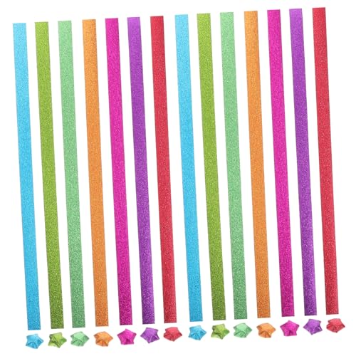 FONDOTIN Glänzendes Origami Papier Set Teilig Holografische Glitzerstreifen Buntes Bastelpapier für DIY Sterne Familienaktivitäten Scrapbooking Kartenherstellung Tragbares Bastelset für FONDOTIN Glänzendes Origami Papier Set Teilig Holografische Glitzerstreifen Buntes Bastelpapier für DIY Sterne Familienaktivitäten Scrapbooking Kartenherstellung Tragbares Bastelset für von FONDOTIN