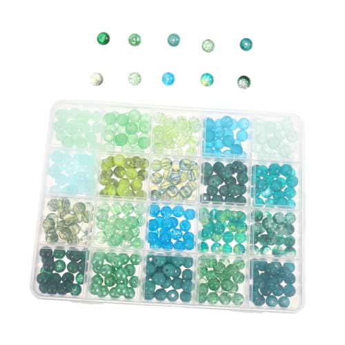 FONDOTIN Glasperlen Grün Sortiert Großes Loch Für DIY Schmuckherstellung Armbänder Halsketten Ohrringe Frühlingsfrische Perlen von FONDOTIN