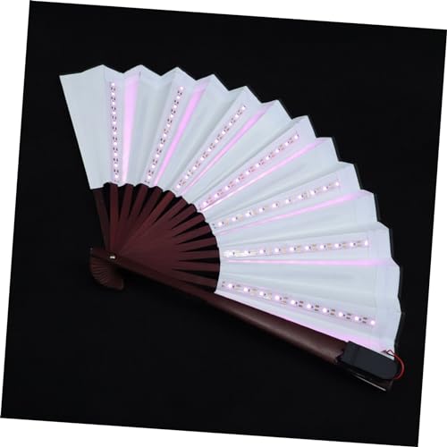 FONDOTIN Glühender Faltfächer Kreatives LED Accessoire für Partys Hochzeiten und Bühnenauftritte Einzigartiger Fächer mit Leuchtendem und Feiner Verarbeitung für Tanzveranstaltungen Cosplay FONDOTIN Glühender Faltfächer Kreatives LED Accessoire für Partys Hochzeiten und Bühnenauftritte Einzigartiger Fächer mit Leuchtendem und Feiner Verarbeitung für Tanzveranstaltungen Cosplay von FONDOTIN