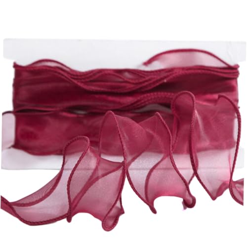 FONDOTIN Goldkanten Meerjungfrau Tüllband DIY Hochzeit Schleifenband Festliche Dekoration Wiederverwendbar Elegantes Organza Band von FONDOTIN
