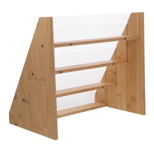 FONDOTIN Grußkarten-Organizer bürodekoration ausstellungsstand aus holz Kartenanzeigestand Einzelhandelsdisplay Grußkartenhalter Ausstellungsschrank Grußkartenständer Rack ausstellen Acryl von FONDOTIN