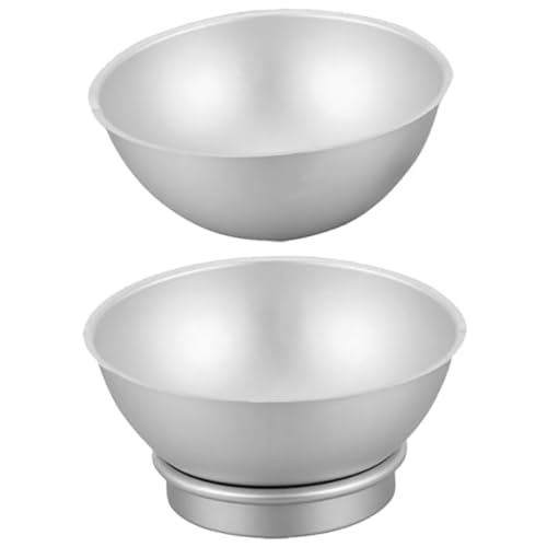 FONDOTIN Halbkugel Silikonform Aluminiumlegierung DIY Badebombenform Halbkreis Backform für Seifen Herstellung und Bastelbedarf mit Sockel Einfach zu Entformen und Reinigen von FONDOTIN