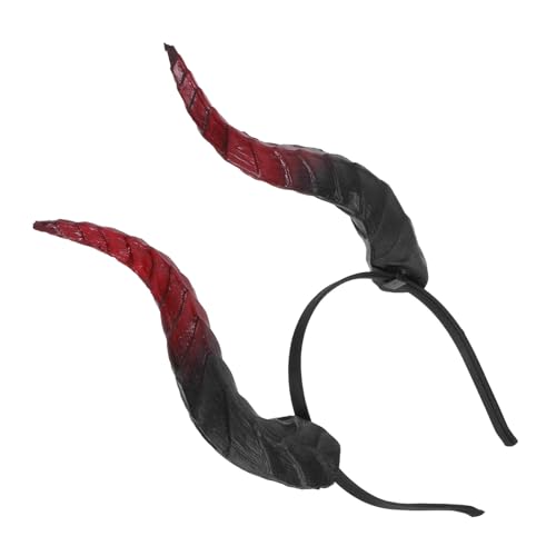 FONDOTIN Halloween Hörner Haarreif mit Abnehmbaren Teufelshörnern Elastisches Stirnband für Damen und Herren Leichtes Bullhorn Cosplay Zubehör für Party Karneval und Fotorequisiten von FONDOTIN