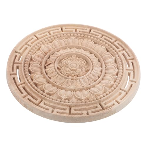 FONDOTIN Handgefertigte Holzschnitzdekoration Wiederverwendbare Holzanwendungen Für Schränke Blumenholz -aufkleber Unbemalte Holzblume Bettholz in Onlay Blumenholzapplikation Beige FONDOTIN Handgefertigte Holzschnitzdekoration Wiederverwendbare Holzanwendungen Für Schränke Blumenholz -aufkleber Unbemalte Holzblume Bettholz in Onlay Blumenholzapplikation Beige von FONDOTIN