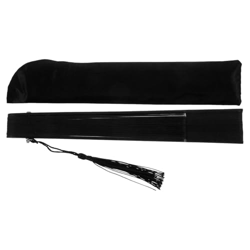 FONDOTIN Handgefertigter Chinesischer Faltfächer aus Holz mit Quaste Leichter Faltbarer Handventilator für Tanz Orientalischer Damen fächer mit Tasche Traditionelle Dekoration und von FONDOTIN