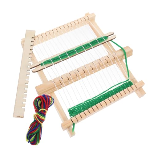 FONDOTIN Handgefertigter Webstuhl Tragbare Diy Webmaschine Holz für Anfänger für Kreative Projekte Erlernen von Webtechniken von FONDOTIN