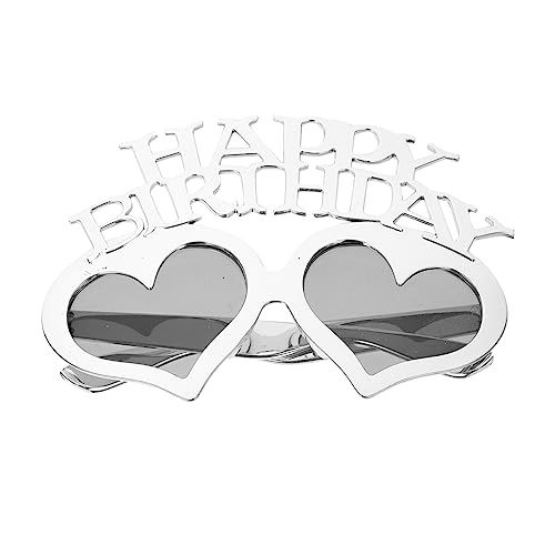 FONDOTIN Herzförmige Happy Birthday Brille Lustige Partybrille für Geburtstagsfeiern Tragbar Leicht und Dekorativ Perfektes Accessoire für Unvergessliche Fotos und Festliche von FONDOTIN