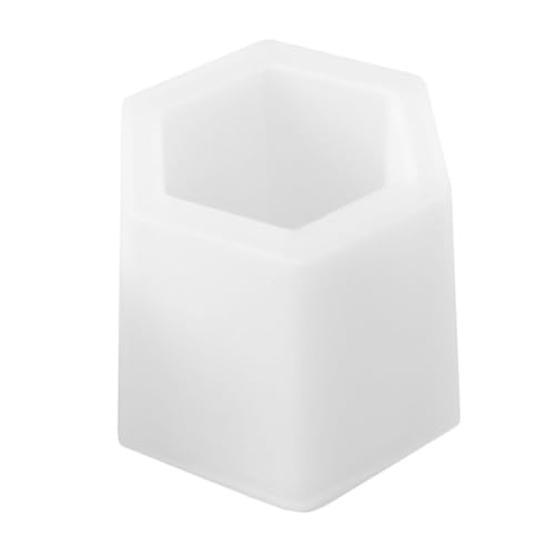 FONDOTIN Hexagon Pen Holder Silikonform zum Gießen Vielseitige DIY Aufbewahrungsbox Form für Stifte Schmuck und Blumentöpfe Kreative Bastelform mit Schmuckstein Glitzeroptionen für von FONDOTIN