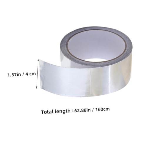 FONDOTIN Hochtemperaturbeständiges Aluminiumfolie Klebeband Selbstklebendes Dichtungsband für Abdichtung Isolierung Reparatur von Abluftrohren und Belüftung Einsetzbar im Haushalt und von FONDOTIN
