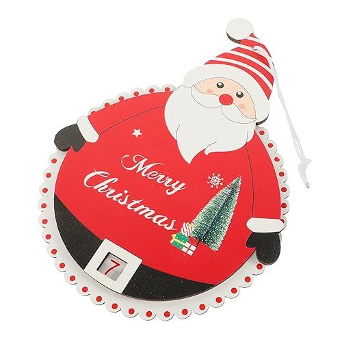FONDOTIN Hölzerner Weihnachtskalender Anhänger Süße Weihnachtsdekoration Für Advent Langlebiger Countdown Kalender Aus Holz Für Festliche Partys Und Weihnachtsbaum Schmuck FONDOTIN Hölzerner Weihnachtskalender Anhänger Süße Weihnachtsdekoration Für Advent Langlebiger Countdown Kalender Aus Holz Für Festliche Partys Und Weihnachtsbaum Schmuck von FONDOTIN