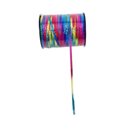 FONDOTIN Holografisches Geschenkband Yards Vielseitiges Dekoband für Ballons Geschenkkartons DIY Bastelarbeiten Langlebiges Leichtes Kunststoffband für Party und Festivaldekoration FONDOTIN Holografisches Geschenkband Yards Vielseitiges Dekoband für Ballons Geschenkkartons DIY Bastelarbeiten Langlebiges Leichtes Kunststoffband für Party und Festivaldekoration von FONDOTIN