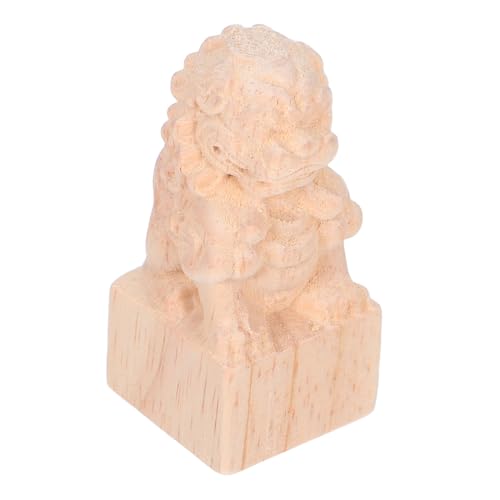 FONDOTIN Holzdeko Löwenkopf Möbel Finials Rustikale Handgeschnitzte Holzpfostenkappen für Treppengeländer Möbelstützen Dekorative Holzverzierungen Europäisches Säulendesign Stabile von FONDOTIN