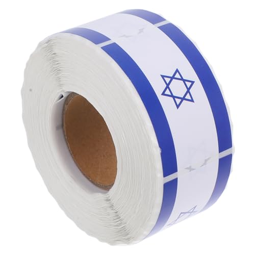 FONDOTIN Israel Flag Sticker Roll Langlebige Rückstandsfreie Flaggenaufkleber für Laptop Planer Scrapbooking Vielseitig Verwendbar Rucksäcken und Autos FONDOTIN Israel Flag Sticker Roll Langlebige Rückstandsfreie Flaggenaufkleber für Laptop Planer Scrapbooking Vielseitig Verwendbar Rucksäcken und Autos von FONDOTIN