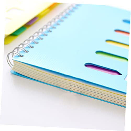 FONDOTIN Kategorisiertes Spiralnotizbuch Mittlere Dickes Flip Notizheft mit PP Umschlag Farbiges Register Glattes Schreibpapier für Schüler Tagebuch Reise und Bürogebrauch von FONDOTIN