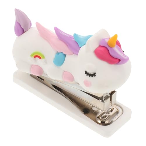 FONDOTIN Kleiner Tragbarer Cartoon Hefter Einhorn Stabiler Wiederverwendbarer Tacker für Schule und Büro Niedlicher Mini heftgerät mit Automatischer Rückstellung Perfekter Helfer zum FONDOTIN Kleiner Tragbarer Cartoon Hefter Einhorn Stabiler Wiederverwendbarer Tacker für Schule und Büro Niedlicher Mini heftgerät mit Automatischer Rückstellung Perfekter Helfer zum von FONDOTIN
