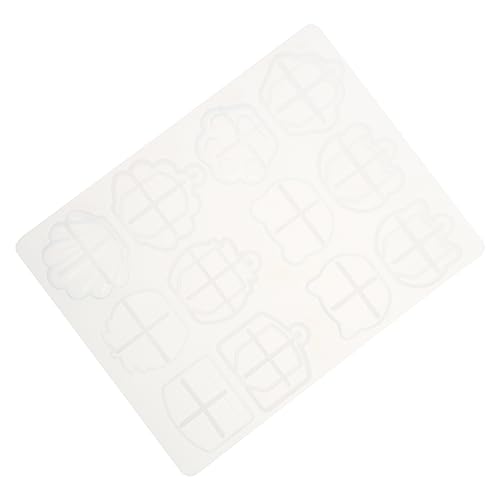 FONDOTIN Kleinformatige Silikonform für Schlüsselanhänger DIY Epoxidharz Gießform für Kreative Schlüsselköpfe und Schmuckaccessoires Wiederverwendbar und Leicht zu Reinigen von FONDOTIN