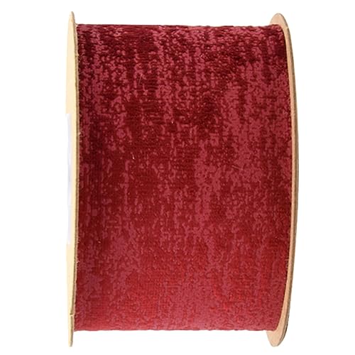 FONDOTIN Kontrastfarben Geschenkband Dunkelrot Weiches Stoffband für Geschenkverpackung DIY Schleifen Partydekoration Basteln Blumenarrangements Nachhaltiges Packband von FONDOTIN