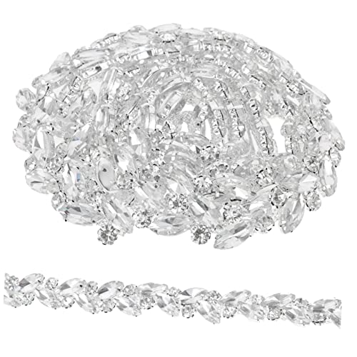 FONDOTIN Kristall Strass Trim Kette Dekorative Applikation für DIY Kleidung Exquisites Handwerkszubehör Zuschneidbar für Projekte Glänzende FONDOTIN Kristall Strass Trim Kette Dekorative Applikation für DIY Kleidung Exquisites Handwerkszubehör Zuschneidbar für Projekte Glänzende von FONDOTIN