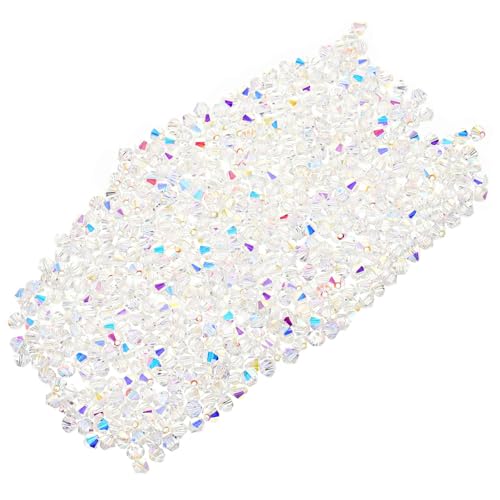 FONDOTIN Kristallglas Perlen Diamantförmige Spacer Beads für DIY Schmuckherstellung Bunte Lose Perlen zum Auffädeln Geeignet für Armbänder Halsketten und Dekoration FONDOTIN Kristallglas Perlen Diamantförmige Spacer Beads für DIY Schmuckherstellung Bunte Lose Perlen zum Auffädeln Geeignet für Armbänder Halsketten und Dekoration von FONDOTIN