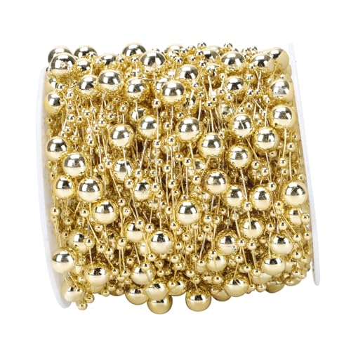 FONDOTIN Kunststoff Perlenkette Abs Fischleder DIY Weihnachtsbaum Dekoration Gold Elektrobeschichtet Vielseitig für Innen und Außenbereich Festliche Weihnachtsdeko und Bastelzubehör FONDOTIN Kunststoff Perlenkette Abs Fischleder DIY Weihnachtsbaum Dekoration Gold Elektrobeschichtet Vielseitig für Innen und Außenbereich Festliche Weihnachtsdeko und Bastelzubehör von FONDOTIN