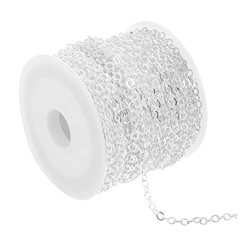 FONDOTIN Kupfer Kreuzkette DIY Schmuckkette Gliederkette Flachkette für Halsketten Armbänder Taschen Zubehör Vielseitige Metallkette zum Selbermachen von FONDOTIN