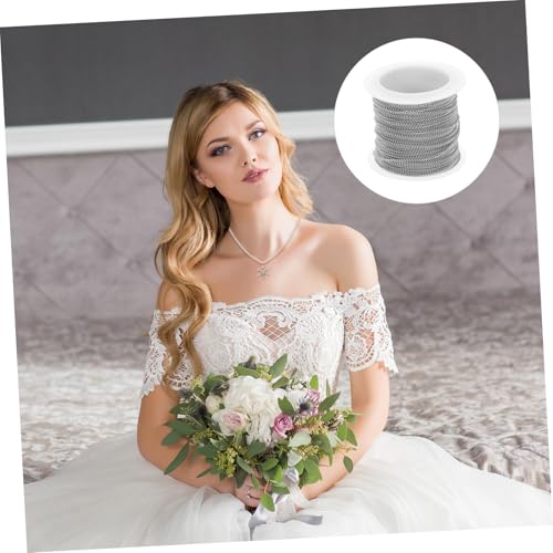 FONDOTIN Kupfer Schmuckkette DIY Bastelkette Vernickelt Langlebig Vielseitig Zuschneidbar für Halsketten Pulloverketten Schmuckherstellung Zubehör FONDOTIN Kupfer Schmuckkette DIY Bastelkette Vernickelt Langlebig Vielseitig Zuschneidbar für Halsketten Pulloverketten Schmuckherstellung Zubehör von FONDOTIN