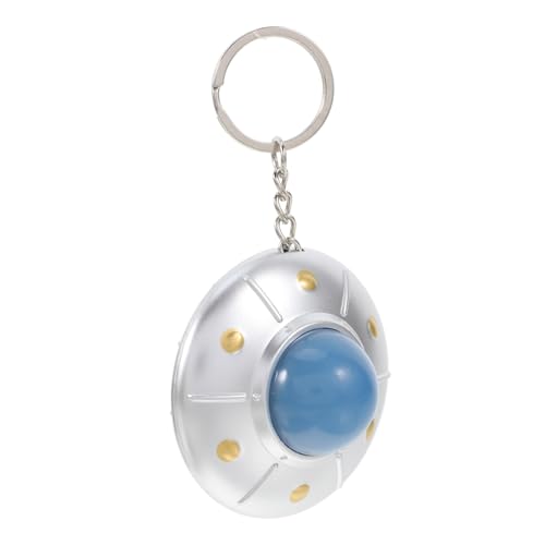 FONDOTIN LED Leuchtender Ufo Schlüsselanhänger Kreativer Fliegender Untertassen anhänger mit Sound Stilvoller für Robust und Vielseitig für Alltag und Geschenke von FONDOTIN