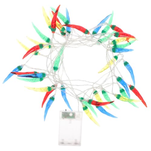 FONDOTIN LED Lichterkette Chili Form Leds Batteriebetrieben Farbig Flexible Partybeleuchtung Geburtstag Schlafzimmer Dekoration FONDOTIN LED Lichterkette Chili Form Leds Batteriebetrieben Farbig Flexible Partybeleuchtung Geburtstag Schlafzimmer Dekoration von FONDOTIN