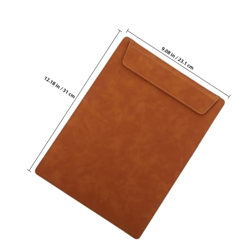 FONDOTIN Leder Klemmbrett Schreibunterlage mit Magnetclip Tragbares Multifunktionales Dokumenten organizer Board für Büro Konferenz und Hotel Robust und Leicht Praktische Schreibunterlage von FONDOTIN