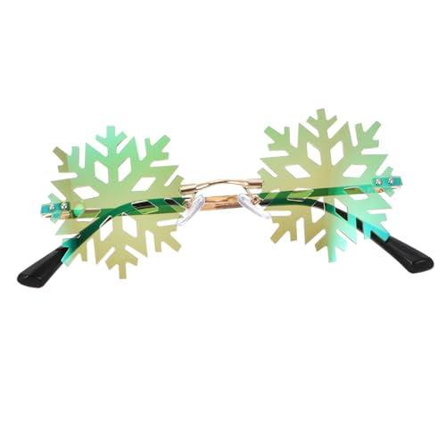 FONDOTIN Lustige Schneeflocken Party Sonnenbrille Goldrahmen Leichtes Design Komfortabel Für Karneval Kostüm Weihnachtsfeier Fotoaccessoire von FONDOTIN