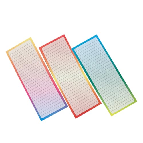 FONDOTIN Magnetische Notizblöcke mit Farbverlauf Kühlschrank Notizblock mit Starkem Magnetrücken pro Block Bunter Einkaufszettel und To Do Liste Vielseitig für Haushalt und Büro Geeignet von FONDOTIN