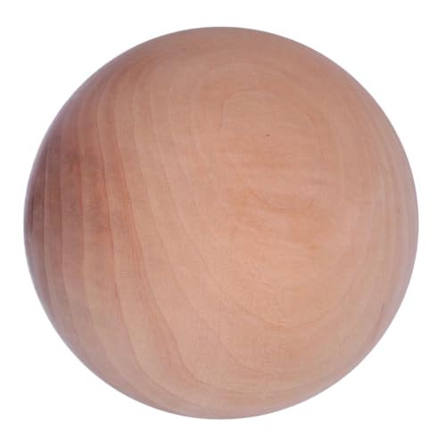 FONDOTIN Massive Holzkugel DIY Bastelmaterial Runde Holzperle zum Bemalen und Dekorieren Handgefertigt Natürlichem Holz Vielseitig für Projekte von FONDOTIN