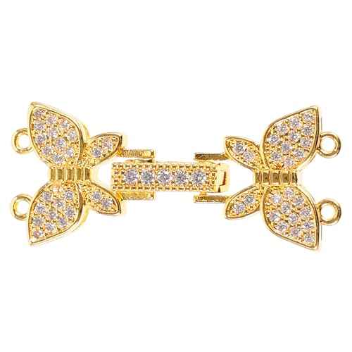 FONDOTIN Metallverschluss für Schmuck Luxuriöser Schmetterlings Clip für Armbänder und DIY Projekte Langlebig und Kratzfest Zubehör FONDOTIN Metallverschluss für Schmuck Luxuriöser Schmetterlings Clip für Armbänder und DIY Projekte Langlebig und Kratzfest Zubehör von FONDOTIN