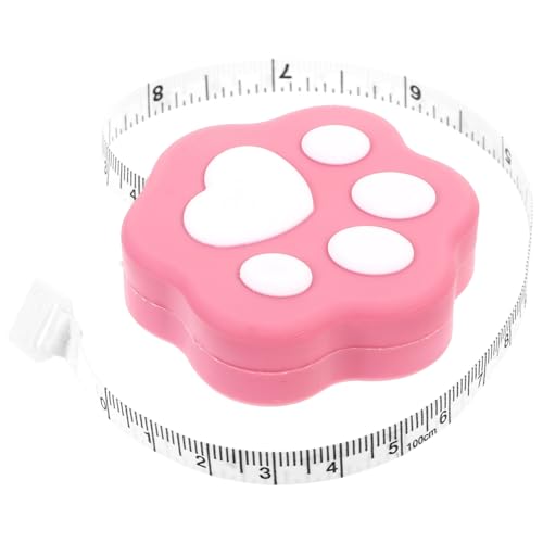 FONDOTIN Mini Maßband Katzenpfote Tragbares Leichtes Maßband mit Deutlicher Einteilung Strapazierfähigem Material und Hellem Design für Kleidungsmessungen Süßes Geschenk Zufällige Farbe von FONDOTIN