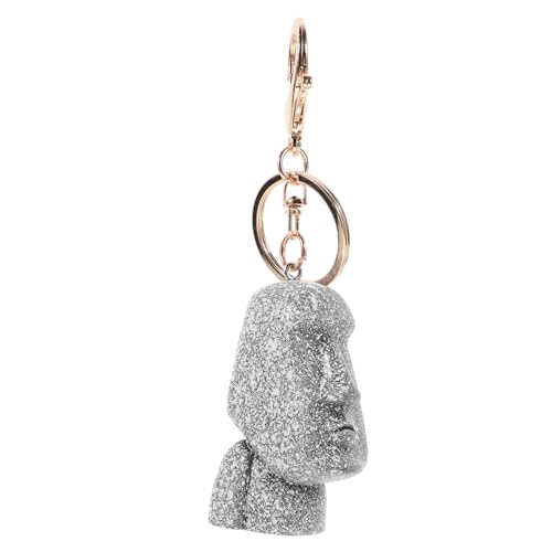 FONDOTIN Moai Schlüsselanhänger Figur Anhänger aus Robustem Resin Kompakt und Leicht Dekorativer Kettenanhänger für Taschen Geburtstagsgeschenke und Partyzubehör von FONDOTIN