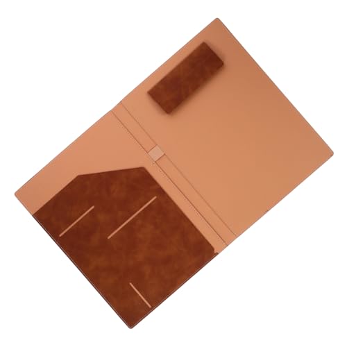 FONDOTIN Multifunktionaler Business Portfolio Ordner aus Leder mit Magnetverschluss Dokumentenmappe für Unterlagen Konferenzordner und Bewerbungsmappe Eleganter Brauner Aktenhalter für von FONDOTIN