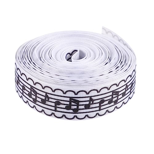 FONDOTIN Musiknotenband Schwarzes und Weißes Geschenkband für DIY Haarspangen und Geschenkverpackung Yards für Musikliebhaber und Kreative Bastelprojekte FONDOTIN Musiknotenband Schwarzes und Weißes Geschenkband für DIY Haarspangen und Geschenkverpackung Yards für Musikliebhaber und Kreative Bastelprojekte von FONDOTIN