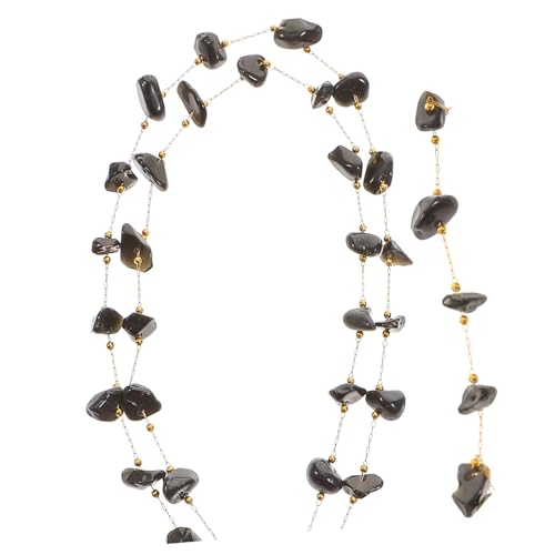 FONDOTIN Natürliche Steinperlen Strang Farbbeständig Schwarze Kristall Splitterperlen für DIY Schmuckherstellung Ketten Selber Machen Armbänder und Bastelzubehör FONDOTIN Natürliche Steinperlen Strang Farbbeständig Schwarze Kristall Splitterperlen für DIY Schmuckherstellung Ketten Selber Machen Armbänder und Bastelzubehör von FONDOTIN