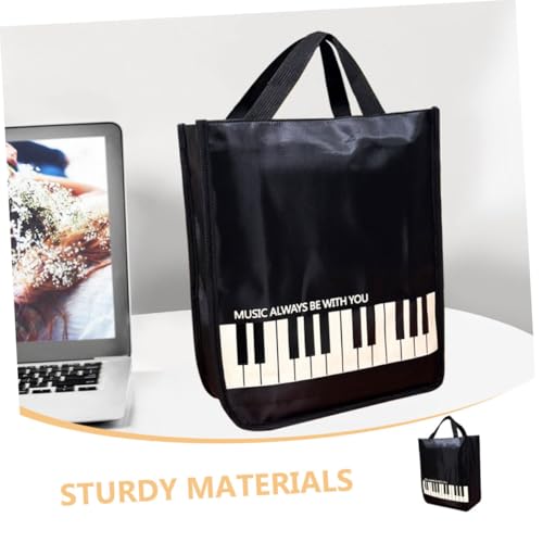 FONDOTIN Notentasche aus Robust mit Großem Fassungsvermögen Handtasche für Musiknoten Klaviermuster für Musiker und Schüler Praktische Aufbewahrungstasche FONDOTIN Notentasche aus Robust mit Großem Fassungsvermögen Handtasche für Musiknoten Klaviermuster für Musiker und Schüler Praktische Aufbewahrungstasche von FONDOTIN