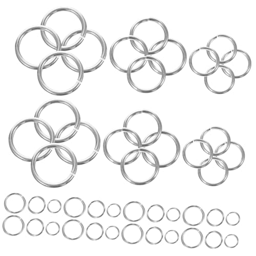 FONDOTIN Offene Sprungringe DIY Schmuckverbinder Ringe für Armband Halskette Schlüsselanhänger Zubehör FONDOTIN Offene Sprungringe DIY Schmuckverbinder Ringe für Armband Halskette Schlüsselanhänger Zubehör von FONDOTIN