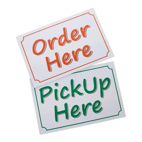 FONDOTIN Order Here Pickup Here Sticker PVC Langlebig Wetterfest Aufkleber für Geschäft Laden Büro Restaurant Selbstklebend Einfache Anbringung für Innen Außen FONDOTIN Order Here Pickup Here Sticker PVC Langlebig Wetterfest Aufkleber für Geschäft Laden Büro Restaurant Selbstklebend Einfache Anbringung für Innen Außen von FONDOTIN