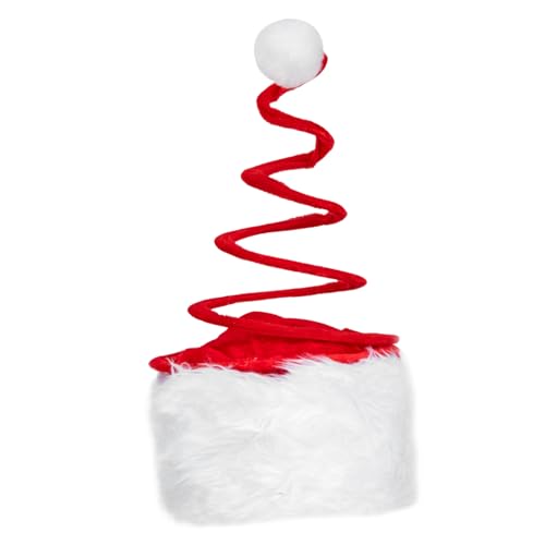 FONDOTIN Originelle Weihnachtsmütze mit Elastischem Schwung Design Festliche Kopfbedeckung für Karneval und Xmas Party Weihnachtsaccessoire als und Dekoration von FONDOTIN
