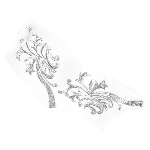 FONDOTIN Pailletten Stickerei Applikationen für Kleidung Blumen Patches Hochwertige Beschichtung für Kostüme DIY Dekoration und Personalisierte Outfits Silberfarben FONDOTIN Pailletten Stickerei Applikationen für Kleidung Blumen Patches Hochwertige Beschichtung für Kostüme DIY Dekoration und Personalisierte Outfits Silberfarben von FONDOTIN