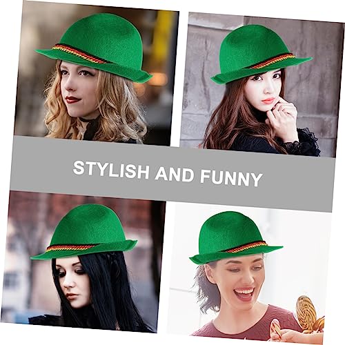 FONDOTIN Panama Jazz Hat Halloween Kostüm Bierhut Grün Unisex Party Hut Fedora Stil Komfortabel Stilvoll Lustig von FONDOTIN