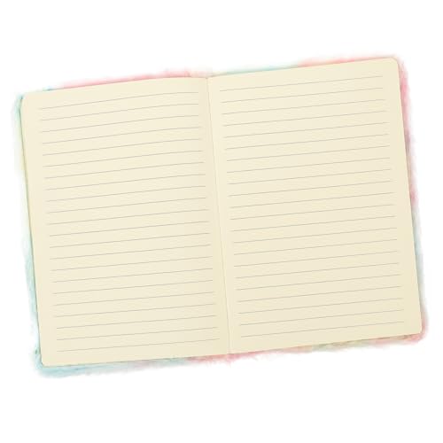 FONDOTIN Plüsch Notizbuch Einhorn Handbuch Flauschiges Tagebuch für Schüler Mädchen Tragbares Dekoratives Notepad mit Niedlichem Design für Schule Büro und Reisen von FONDOTIN