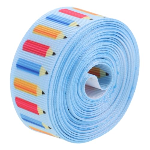 FONDOTIN Polyester Geschenkband Bedruckt Farbintensiv Reißfest DIY Schleifen Geschenkverpackung Basteln Dekoration Einschulung Party Zubehör von FONDOTIN