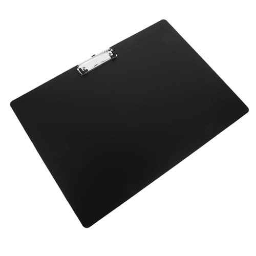 FONDOTIN Querformat Klemmbrett aus Dickem Schwarzem Kunststoff mit Metallclip Ergonomisch Geformt Robustes Zeichenbrett für Büro Schule und Zuhause FONDOTIN Querformat Klemmbrett aus Dickem Schwarzem Kunststoff mit Metallclip Ergonomisch Geformt Robustes Zeichenbrett für Büro Schule und Zuhause von FONDOTIN