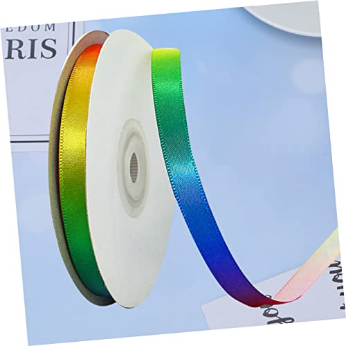 FONDOTIN Rainbow Satinband Polyester Geschenkband Breit Hochdichtes Farbverlaufendes Dekoratives Geschenkverpackungsband für DIY Basteln Kleidung Accessoires FONDOTIN Rainbow Satinband Polyester Geschenkband Breit Hochdichtes Farbverlaufendes Dekoratives Geschenkverpackungsband für DIY Basteln Kleidung Accessoires von FONDOTIN